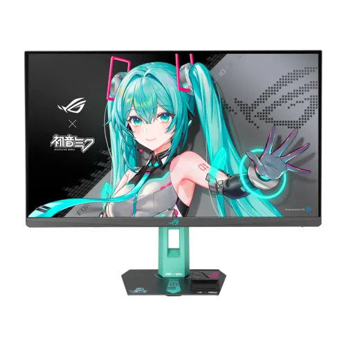 ASUS ROG STRIX XG27ACMEG-G 27 Inch 260Hz QHD HDMI 2.1 0.3ms Hatsune Miku Edition Fast IPS Gaming Monitor - Black