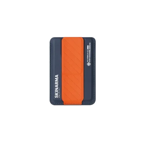 SkinArma Kado Mag-Charge Card Holder With Grip Stand - Navy/Orange
