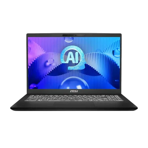 MSI Modern 15 H AI C2HMG Laptop Classic Black (15.6 Inch, Ultra 7 255H,16GB DDR5, 512GB SSD, FHD, Win 11, AR KB)