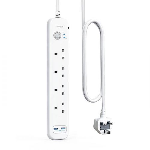 Anker PowerExtend (USB 4 Strip) 6-IN-1 PowerStrip -White