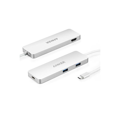 ANKER USB-C HUB WITH HDMI AND POWER DELIVERY - WHITE