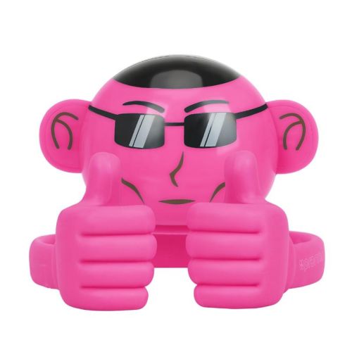 Promate Ape Mini High Definition Wireless Monkey Speaker With Smartphone Stand - Pink