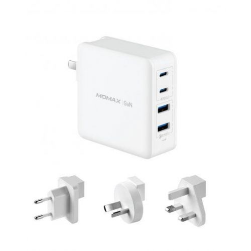 Momax GaN Gallium Nitride Ultimated Compact with Fast Charge Capability for USB-Powered Device - White