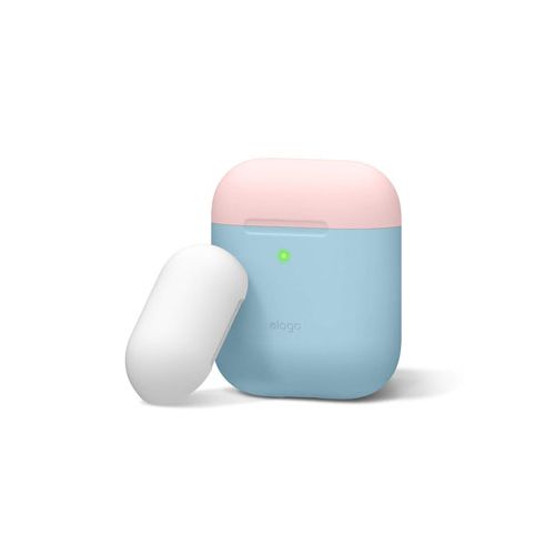 Elago Duo Case for Airpods - Body- Pastel Blue / Top- Pink, White