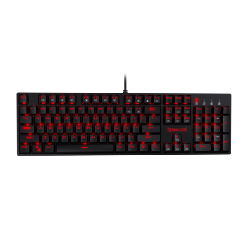 Redragon SURARA Mechanical Gaming Keyboard with 104 Keys - Quiet-Red Switches