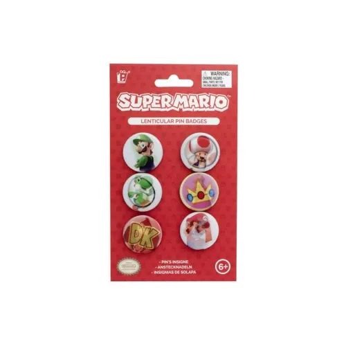 Nintendo - Super Mario Lenticular Pin Badges