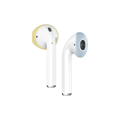 Elago Airpods Secure Fit For Apple Airpods 1/2 Creamy Yellow And Pastel Blue