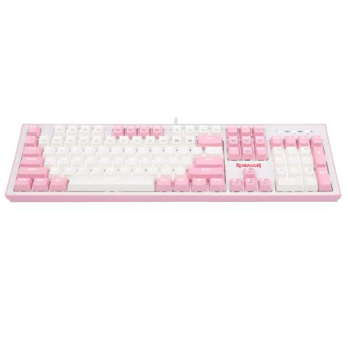 REDRAGON HADES K623 USB Pink White Mechanical Gaming Keyboard - Blue Switch