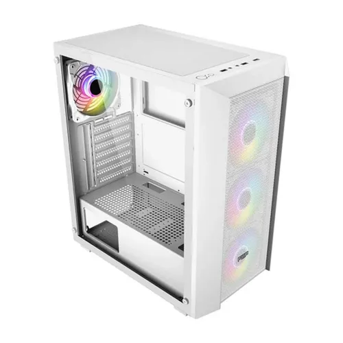 Fsp Cmt218aw - Pre-installed 4x120mm Argb Fans Atx Mid Tower Case - White