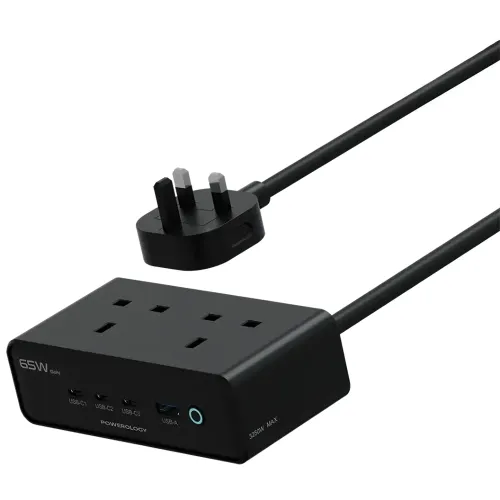 Powerology Omnix Desktop Charging Station 3250w Gan 65w - Black