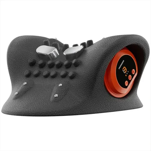 Porodo Lifestyle Tri-mode Heated Cervical Pillow Massager With Wave Heat & Vibration - Black