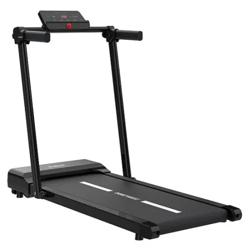 Hsm Smart Foldable Home Treadmill Supports Up To 110 Kg - Black Grey