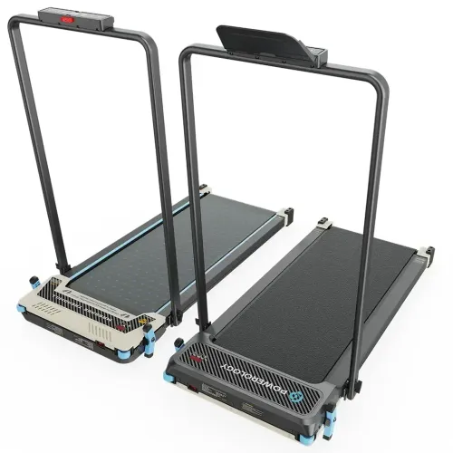 Powerology 2-in-1 Foldable Treadmill With Massage Pad -black