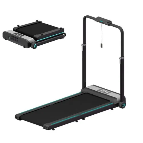 Hsm Smart Foldable Treadmill Supports Up To 120 Kg - Turquoise Black