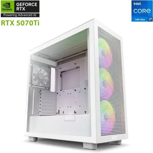 Nzxt H Series Intel Core I7-14th Gen Rtx 5070 Ti 16gb Gaming Pc