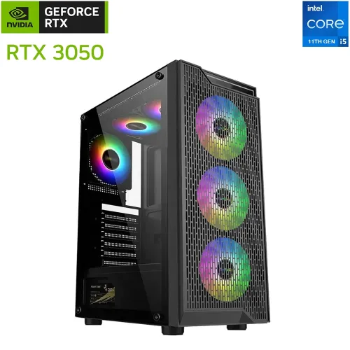 Lovingcool Intel Core I5-11th Gen Rtx 3050 Gaming Pc - Black