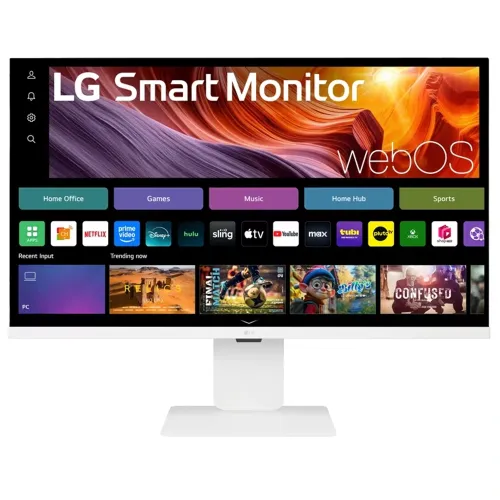 Lg 32" 4k Uhd Ips Smart Monitor With Webos And Usb Type-c Pd 90w - White