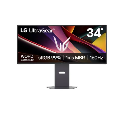 Lg 34" Ultragear Wqhd, 160hz Amd Freesync Premium Curved Gaming Monitor