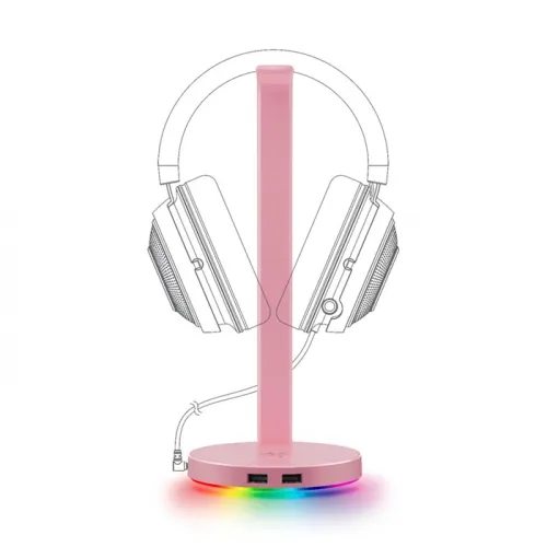 Razer Base Station V2 Chroma Gaming Headset Stand USB Hub - Quartz