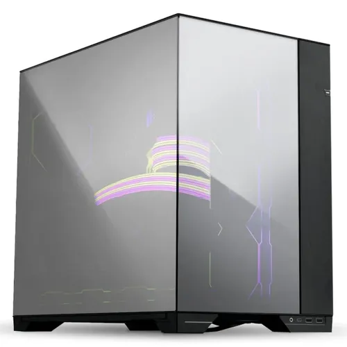 Lian Li O11 Vision Tempered Glass Mid Tower Gaming Case - Chrome (Fans Not Included)