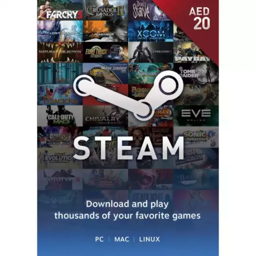 Steam Wallet Gaming Card- 20 Aed (Uae Account)