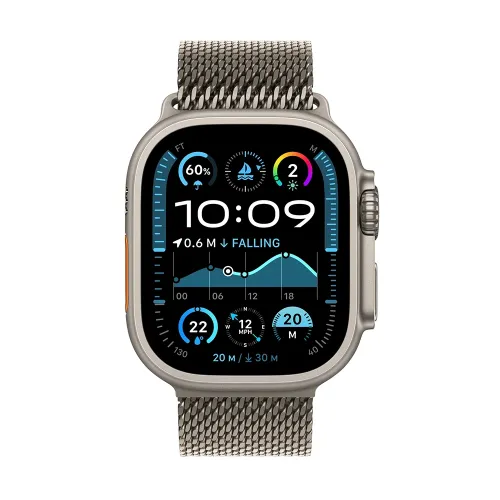 Apple Watch Ultra 2 Gps + Cellular 49mm Natural Titanium Case With Natural Titanium Milanese Loop - M