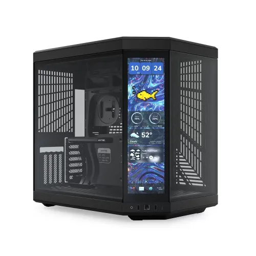 Pre-order - Hyte Y70 Touch Infinite Modern Aesthetic Case - Pitch Black