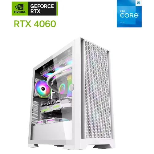 Lingfeng I5-13th Gen Rtx 4060 Gaming Pc - White