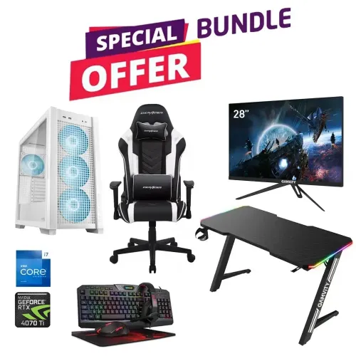 Asus Gaming Bundle Intel I7 - 13th Gen Gaming Pc With  Gaming Monitor / Desk / Chair / Gaming Kit Bundle