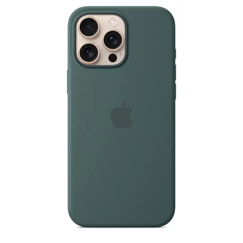 Apple Iphone 16 Pro Silicone Case With Magsafe - Lake Green