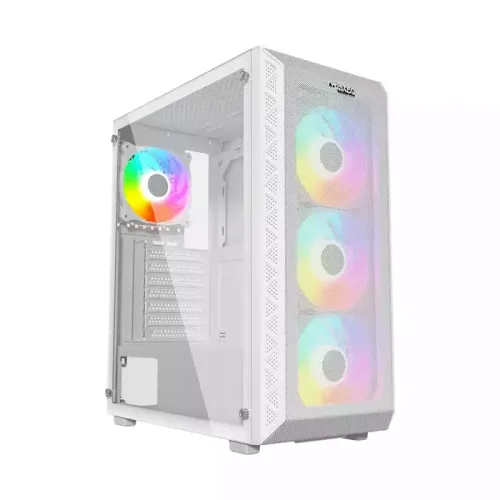 Twisted Minds Apex-03 Mid Tower, 3*120mm Argb Fan Gaming Case - White