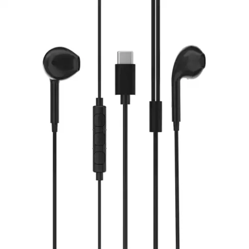 Powerology Stereo Usb-c Earphones 1.2m - Black