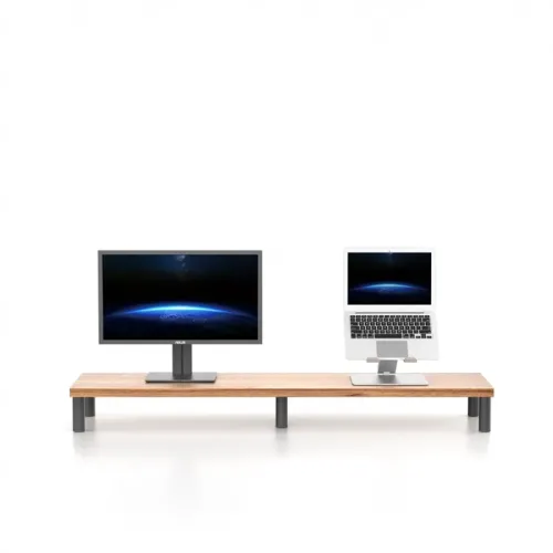 Monitor Riser With Aluminum Feet For Computer Laptop Stand Elevating Laptop Stand With Desk Organizer