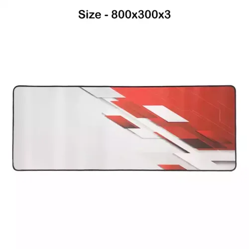 Gaming Mouse Pad - White And Red Shade (800x300x3)