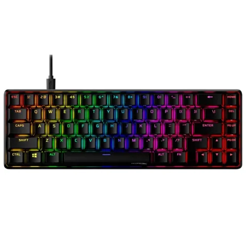 Hyperx Alloy Origins 65, Hx Red Rgb Wired Mechanical Gaming Keyboard (Us Layout) – Black