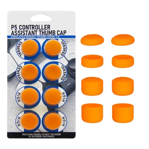 Ps5 Controller Assistant Thumb Cap 8pack - Orange