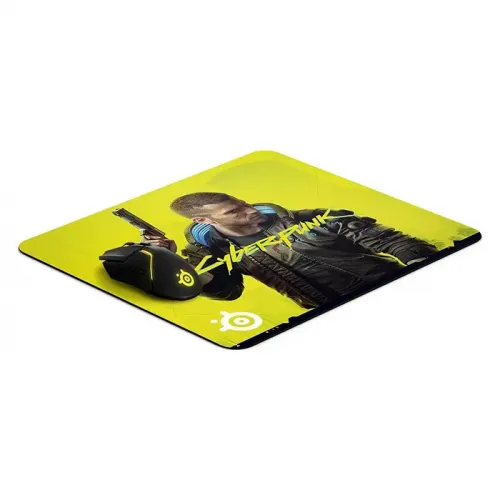 SteelSeries Qck Cyberpunk 2077 Edition Gaming MousePad - Large (450 x 400 x 2mm)