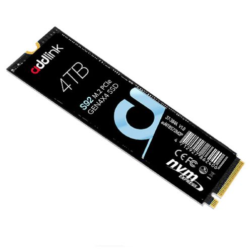 Addlink S92 M.2 2280 PCle Gen4x4 NVMe Internal SSD - 4TB