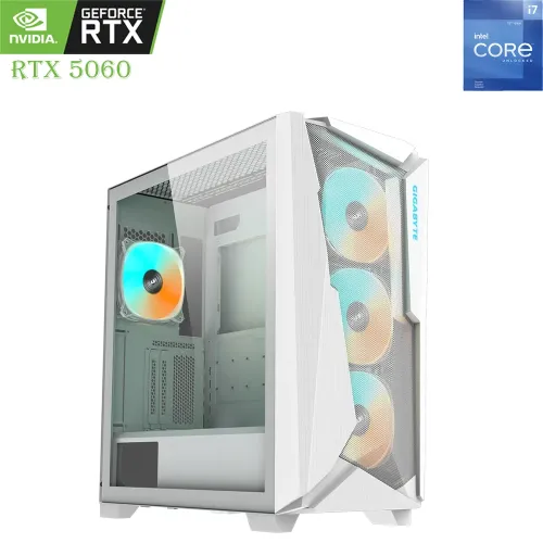 Gaming PC Gigabyte – Intel Core i7 12th Gen, RTX 5060 8GB, 1TB SSD, 16GB RAM – White