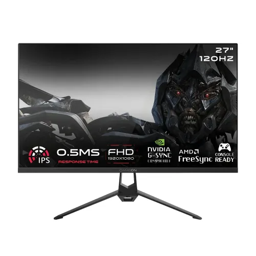GAMEON GOES27FHD120IPS Essential Series 27" FHD, 120Hz, MPRT 0.5ms, HDMI 2.1, Fast IPS Gaming Monitor (Supports PS5) - Black
