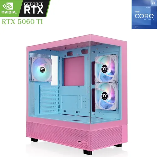 GAMING PC – Intel Core i7 12th Gen | RTX 5060 Ti 16GB | 1TB SSD | 16GB RAM Bubble Pink