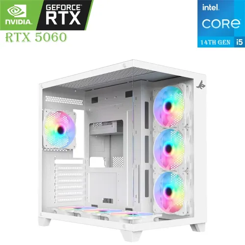 Gaming Pc – Intel Core I5 (14th Gen), Rtx 5060 8gb, 1tb Ssd, 16gb Ram – White