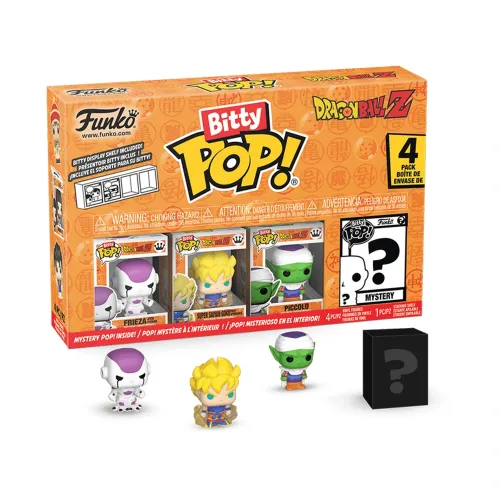 Funko Pop Bitty 4 Pack: Dbz- Frieza 4th Form / Super Saiyan Goku (First Appearance) / Piccolo / Mystery