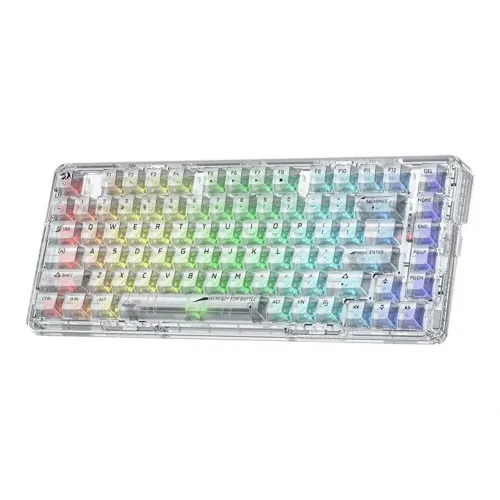 Redragon K649 ELF PRO 78% 3-Mode RGB Mechanical Keyboard - Transparent