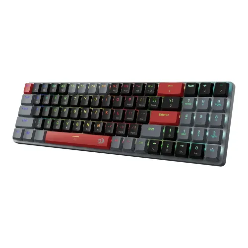 Redragon K626 RGB Wireless Mechanical Keyboard with Number Pad, Triple Mode 75% Low Profile Keyboard