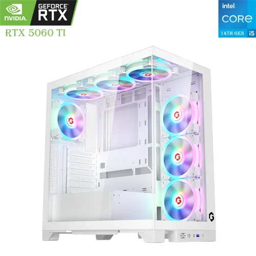 Gaming PC Gameon – Intel Core i5 14th Gen | RTX 5060 Ti 16GB | 1TB SSD | 16GB RAM – White