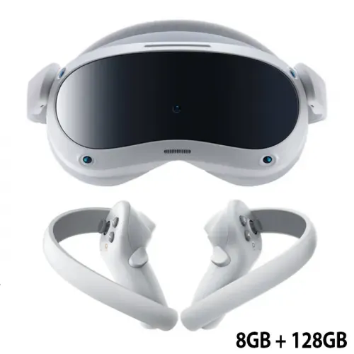 PICO 4 All-In-One VR Headset, 8GB + 128GB Storage - White-Gray