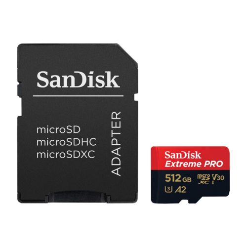 SanDisk Extreme Pro MicroSDXC 512GB Card With SD Adapter (170 MB/s)