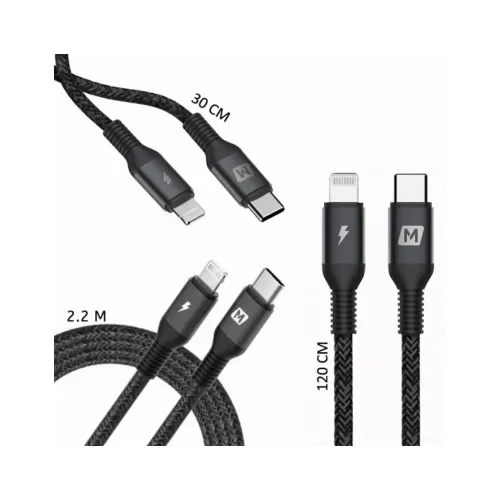 Momax Elitelink 3 Premium Lightning To Type-c Cables (30cm, 2.2m, 1.2m)