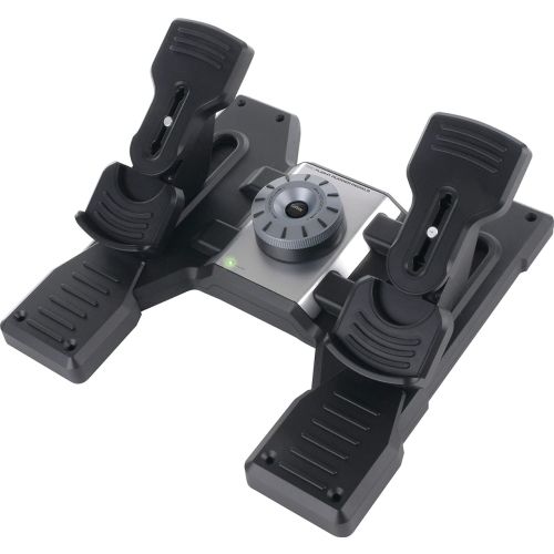 Logitech Flight Rudder Pedals - Professional Simulation Rudder Pedals with Toe Brake For PC
